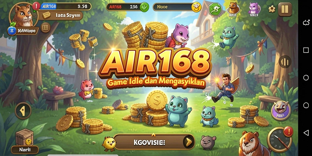 Gameplay AIR168 yang santai dan menawan.