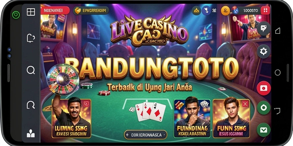 Tampilan gameplay Live Casino yang mendebarkan dan interaktif di BANDUNGTOTO.