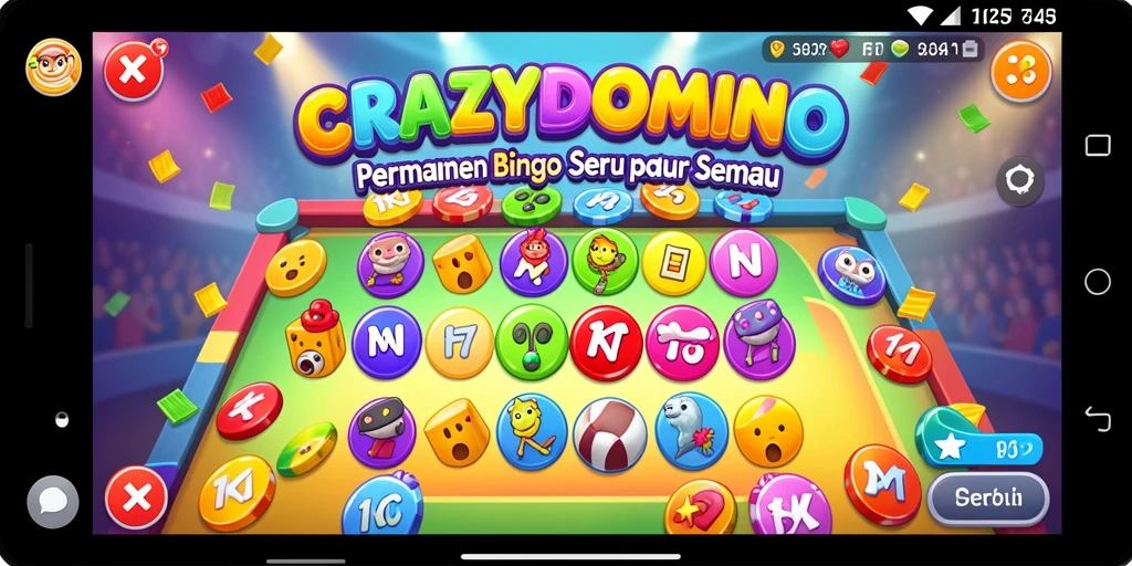 Tampilan gameplay seru dalam CRAZYDOMINO yang menyenangkan.