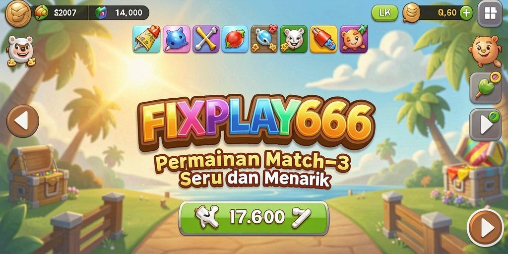 Tampilan gameplay FIXPLAY666 yang penuh warna dan menarik.