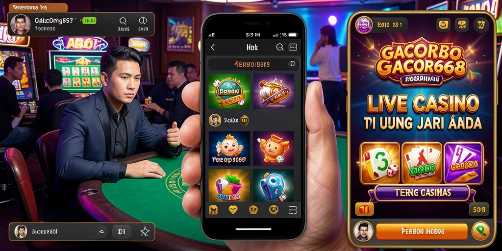 Tampilan gameplay live casino di GACOR668 yang menarik dan interaktif.
