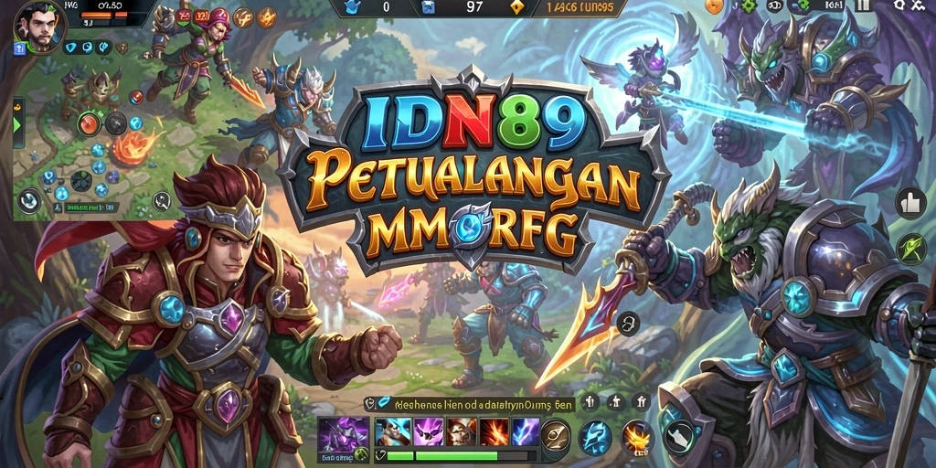 Screenshot gameplay <strong>IDN89</strong> menunjukkan aksi pertempuran yang seru di dunia MMORPG.