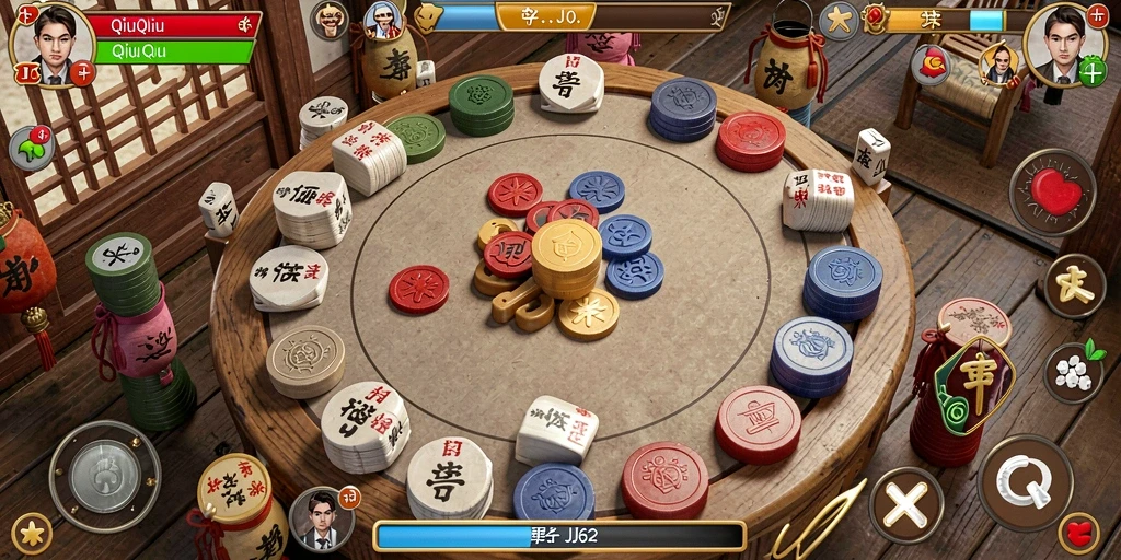 Tampilan gameplay QiuQiu yang menarik dan dinamis.