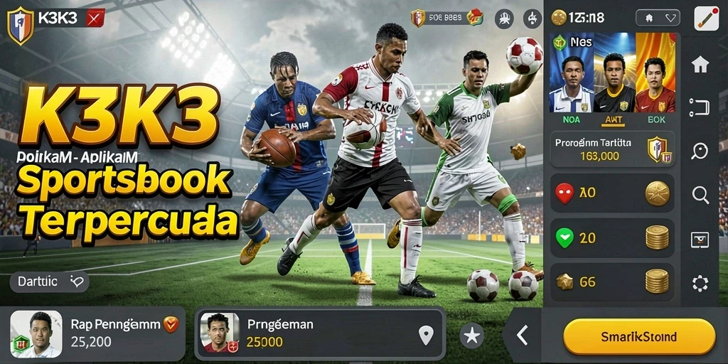 Tampilan antarmuka K3K3 yang menarik saat bertaruh olahraga.