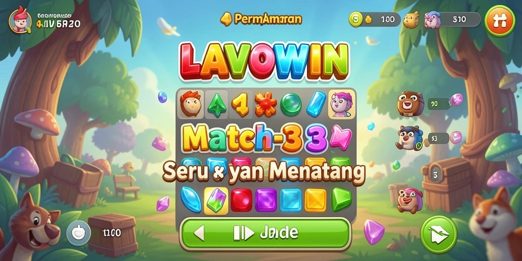 Tampilan gameplay LAVOWIN yang penuh warna dan mengasyikkan.