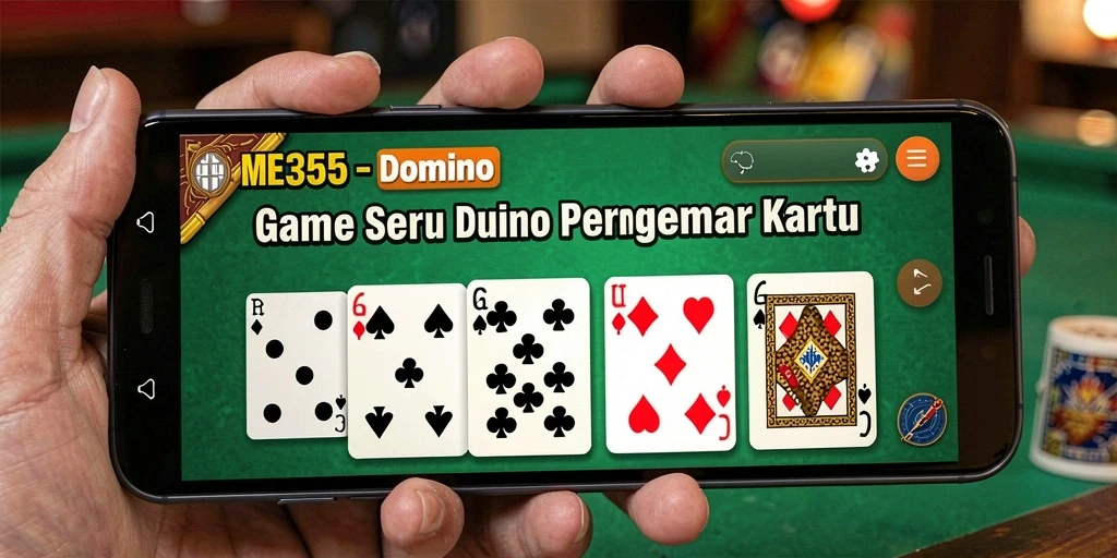 Tampilan gameplay seru dari ME355 saat permainan Domino berlangsung.