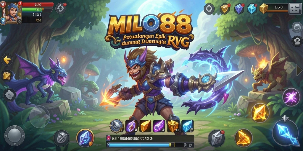 Tampilan seru gameplay RPG di MILO88 dengan pertarungan dinamis.