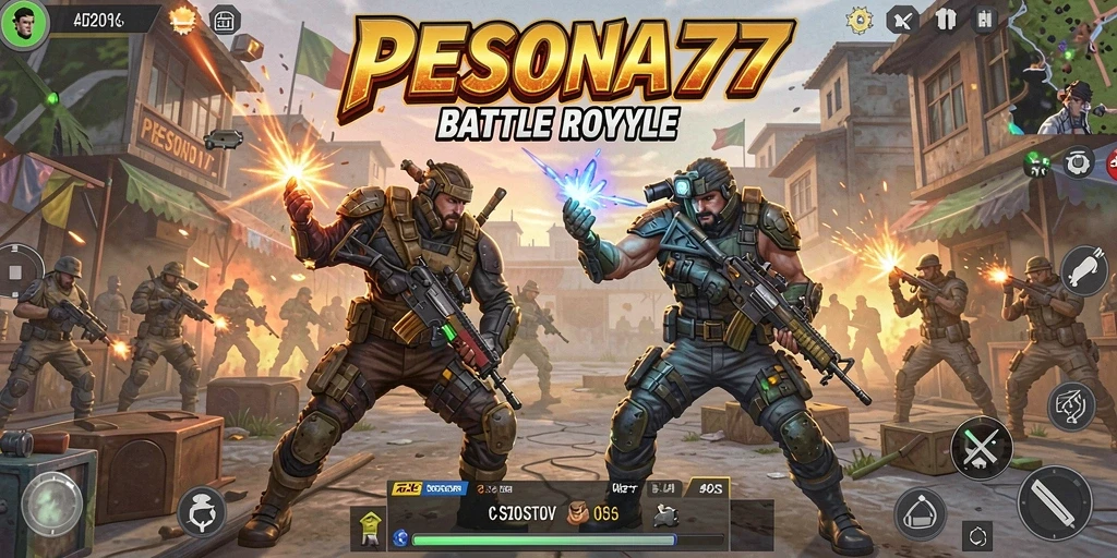 Gameplay seru PESONA77 di medan perang Battle Royale.