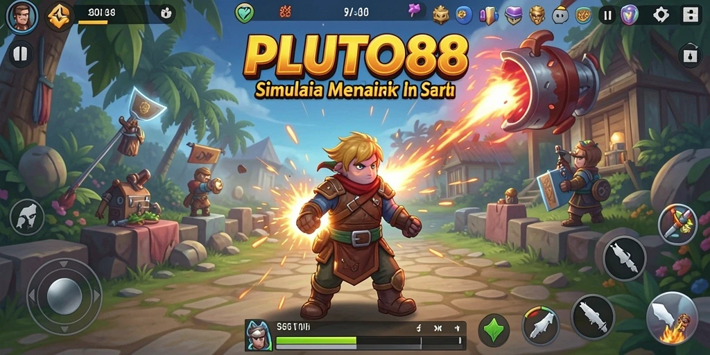 Screenshot utama PLUTO88 menampilkan gameplay seru dalam dunia simulasi.