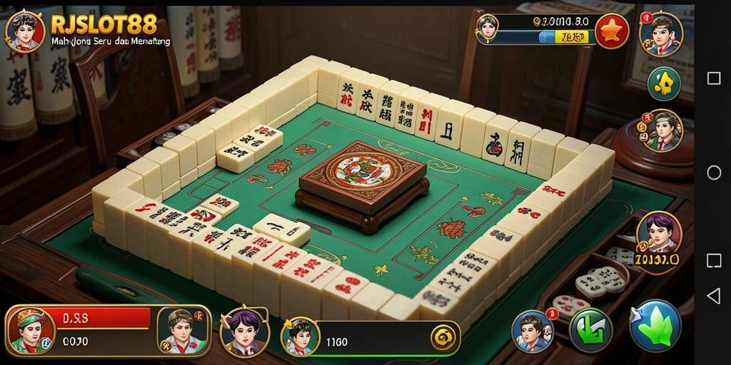 Tampilan screenshot gameplay RJSLOT88 yang menarik dan penuh aksi Mahjong.