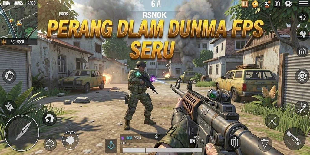 Tangkapan layar gameplay RSNOK menunjukkan aksi tempur yang mendebarkan.