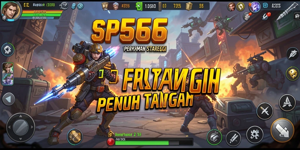 Screenshot menampilkan pertempuran intens di SP666 dengan unit strategis.