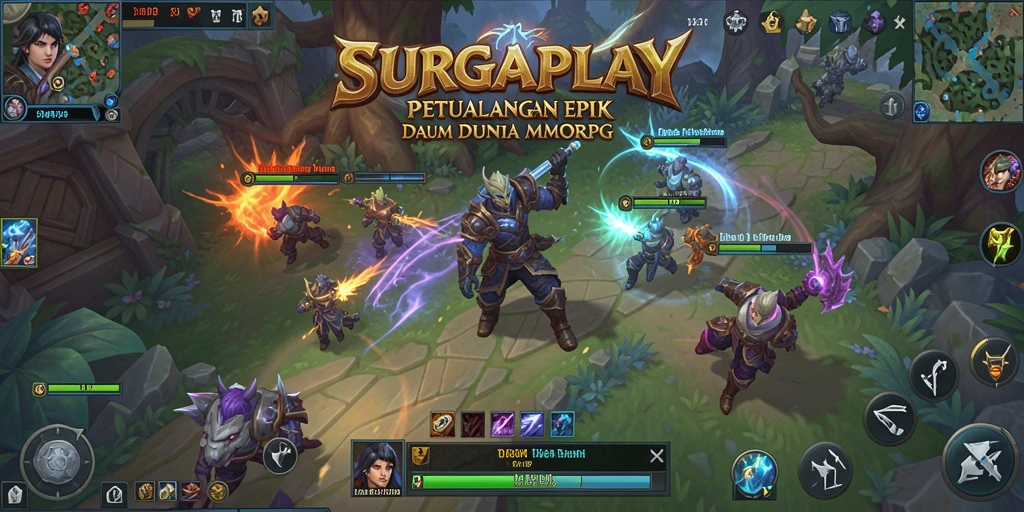 Tangkapan layar utama SURGAPLAY menunjukkan aksi pertarungan yang mendebarkan.