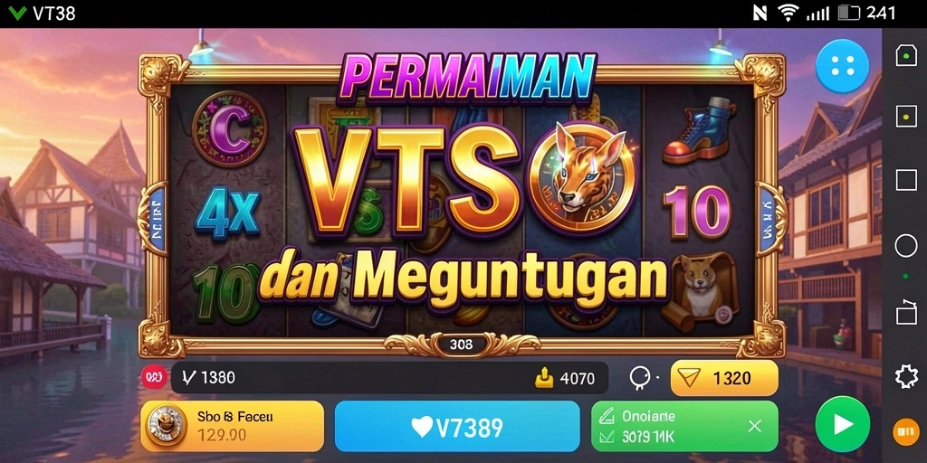 Screenshot gameplay VT38 yang menampilkan aksi slot seru dan visual yang menarik.